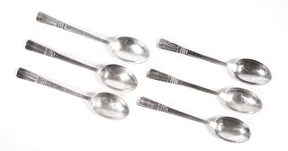 Set, 6 Birmingham Sterling Silver Demi Spoons