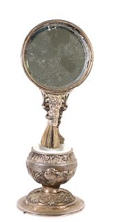 Victorian Silverplate Shaving Stand w/Accessories