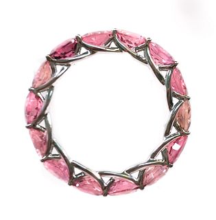14k WG 8.25ct Pink Tourmaline Ring Size 7