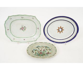 TWO CHINESE PORCELAIN PLATTERS