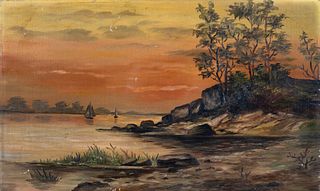 19th Century Natick River/Pond Scene