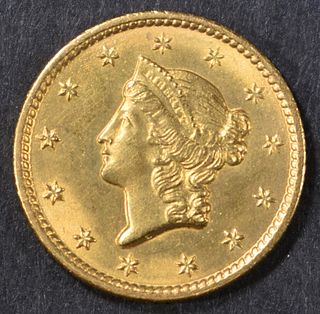 1849 CL WREATH GOLD DOLLAR  GEM BU