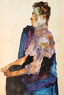 Egon Schiele (After) - Bildnis des Malers Anton Peschka