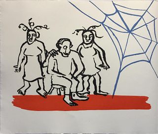 Alexander Calder - Untitled (Three Figures with Web)
