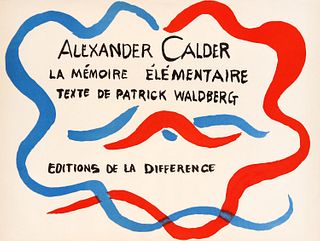 Alexander Calder - Le Memoire Elementaire Title Sheet
