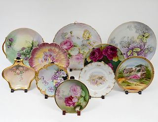 GROUP OF TEN ASSORTED PORCELAIN PLATES