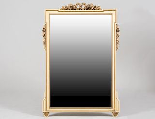 PAINTED AND GILT MIRROR