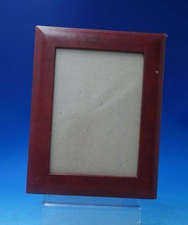 Tiffany and Co Red Leather Picture Frame c. 1940 6 1/2" x 4 1/2" Vintage 