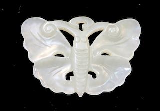 White Jade Butterfly Pendent