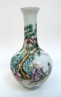 Famille Verte Painted Qianlong Vase