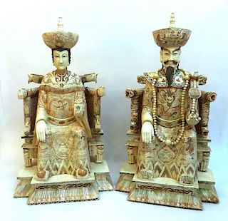 Bone King And Queen Sculptures