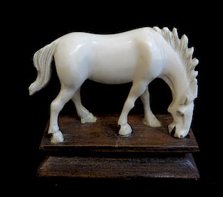 Antique Chinese Bone Horse Figure