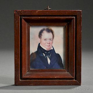 Anson Dickinson (American, 1779-1852)      Miniature Portrait of Raphael Dickinson