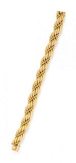 * An 18 Karat Yellow Gold Bracelet, Tiffany & Co., 32.80 dwts.