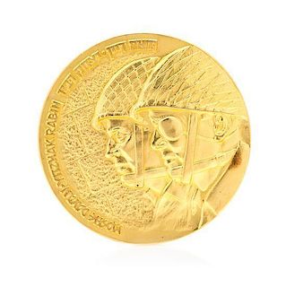 * A 22 Karat Yellow Gold Jerusalem Liberation Commemorative Medallion, 86.80 dwts.