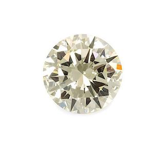 A 3.83 Carat Round Brilliant Cut Diamond,