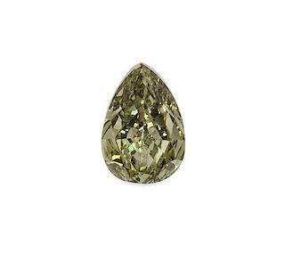 A 1.03 Carat Pear Shape Chameleon Diamond,