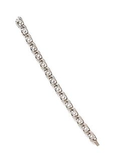 An 18 Karat White Gold and Diamond Bracelet, Tiffany & Co., 20.20 dwts.