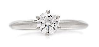 A Platinum and Diamond Ring, Tiffany & Co., 2.50 dwts.