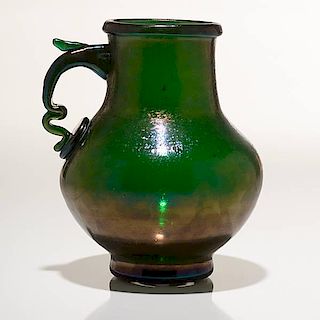 Bohemian Art Glass Pitcher  