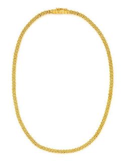 An 18 Karat Yellow Gold Necklace, Lalaounis, 36.50 dwts.