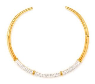 An 18 Karat Yellow Gold and Diamond Collar Necklace, Fred Paris, 38.80 dwts.