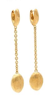 A Pair of 18 Karat Yellow Gold Pendant Earrings, Marco Bicego, 4.00 dwts.