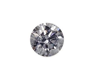 A 0.35 Carat Round Brilliant Cut Fancy Gray-Blue Diamond,
