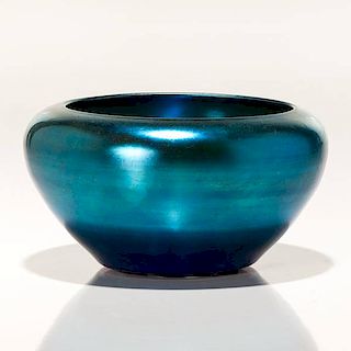 Steuben Blue Aurene Bowl 
