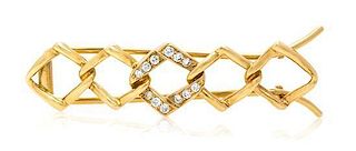 An 18 Karat Yellow Gold and Diamond Barrette, Paloma Picasso for Tiffany & Co., 5.30 dwts.