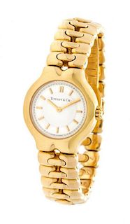 An 18 Karat Yellow Gold Tesoro Wristwatch, Tiffany & Co., 49.50 dwts.