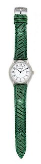 * A Stainless Steel Wristwatch, Tiffany & Co.,