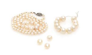 * A Graduated Cultured Pearl Necklace,