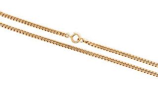 A 14 Karat Yellow Gold Curb Link Necklace, Peikes, 25.60 dwts.