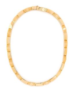 A Yellow Gold Fancy Link Necklace, 33.60 dwts.