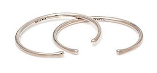 A Pair of Sterling Silver Bangle Bracelets, Georg Jensen, 22.10 dwts.
