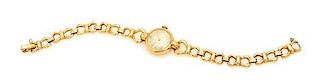A 14 Karat Yellow Gold Wristwatch, International Watch Co., 16.30 dwts.