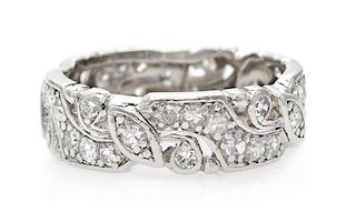 A Platinum and Diamond Eternity Band, 4.00 dwts.