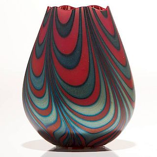 Charles Lotton Pulled Drape Vase 