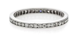 A Platinum and Diamond Eternity Band, 1.60 dwts.
