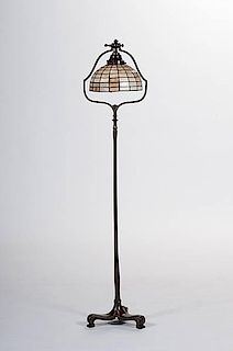 Handel Floor Lamp With Slag Glass Shade 