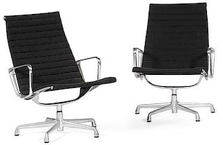 Charles and Ray Eames Aluminum Group Armchairs 