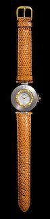 A Stainless Steel, 18 Karat Yellow Gold and Diamond Ref. 421.5.09 Carnet de Rendezvous Wristwatch, Jaeger-LeCoultre,