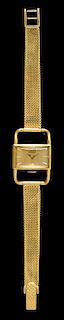An 18 Karat Yellow Gold Ref. 4009 Wristwatch, Piaget,