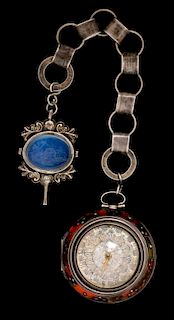 A Triple Cased Keywound Verge Movement Pocket Watch, TARTS, Dutch, Late 18th Century,
