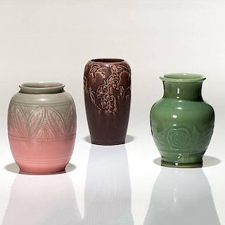 Group of Rookwood Production Vases 