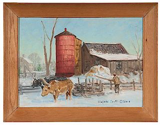Farm Scene by Winfield Scott Clime 