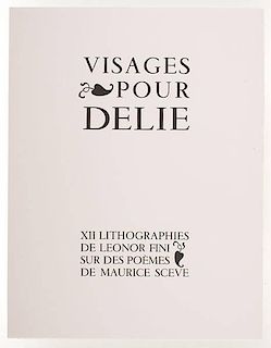 Visages Pour Delie Lithographs by Leonor Fini 