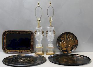 Decorative Lot of Antiques To Inc 4 Lacquered