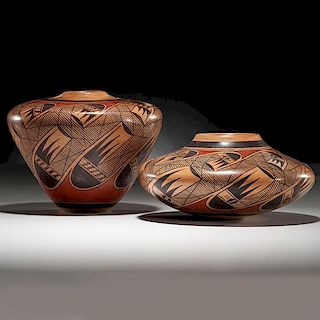 Rachel Sahmie Nampeyo (Hopi, b. 1956) Pottery Jars 